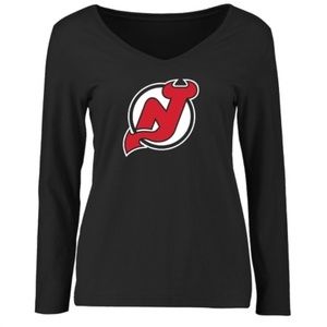 ‼️SALE‼️ New Jersey Devils Women's Long Sleeve V-Neck T-Shirt